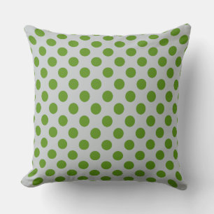 Green Grey Polka Dot Pattern Kissen