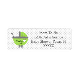 Green & Grey Polka Dots-Baby Dusche