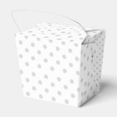 Green & Grey Polka Dots-Baby Dusche Geschenkschachtel (Rückseite)