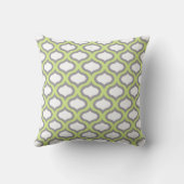 Green & Grey Tile Ogee Waves Kissen (Rückseite)