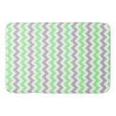 Green & Grey Zickzack Bath Mat Badematte (Vorderseite)