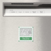 Green Grid Foto Magnet (In Situ (Geschirrspüler))
