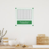 Green Grid Foto Poster (Küche)