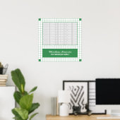 Green Grid Foto Poster (Heimbüro)