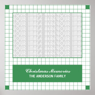 Green Grid Foto Poster