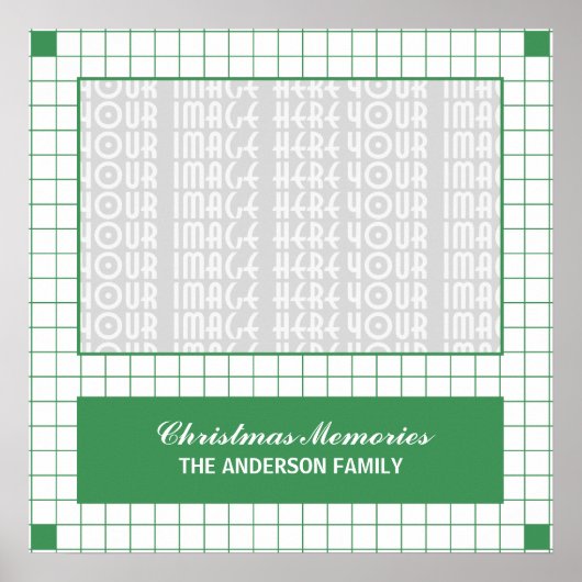 Green Grid Foto Poster (Vorne)