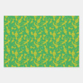 Green Grinch Ice Skaten Pattern Geschenkpapier Set (Vorderseite 2)