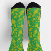 Green Grinch Ice Skaten Pattern Socken (Oben)