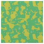 Green Grinch Ice Skaten Pattern Stoff (Nahaufnahme)