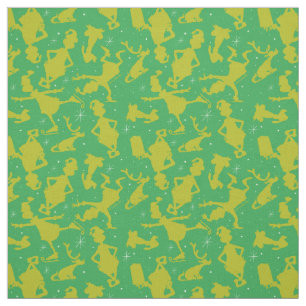 Green Grinch Ice Skaten Pattern Stoff