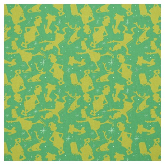 Green Grinch Ice Skaten Pattern Stoff (Muster)
