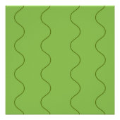 Green Groovy Wavy Line Abstrakt Modernes Minimalis Poster (Vorderseite)