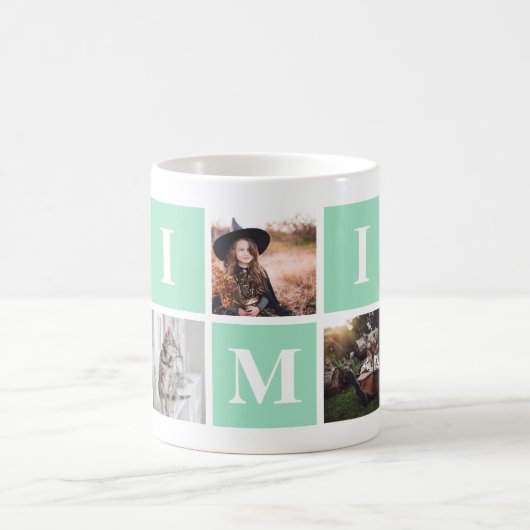 Green Großmutter Foto Collage Mimi Kaffeetasse (Mittel)
