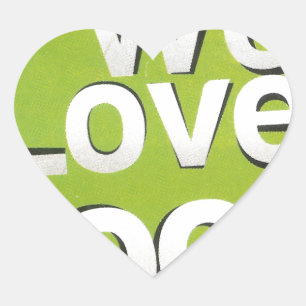 Green Grub Club: Wir hören Lebensmitteldesign Herz-Aufkleber