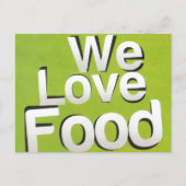 Green Grub Club: Wir hören Lebensmitteldesign Postkarte (Vorderseite)