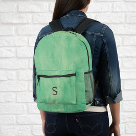 Green Grunge Aesthetic Bedruckter Rucksack