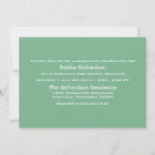 Green Grunge Banner Grad Einladung (Rückseite)