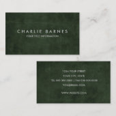 Green Grunge Business Card Visitenkarte (Vorne/Hinten)