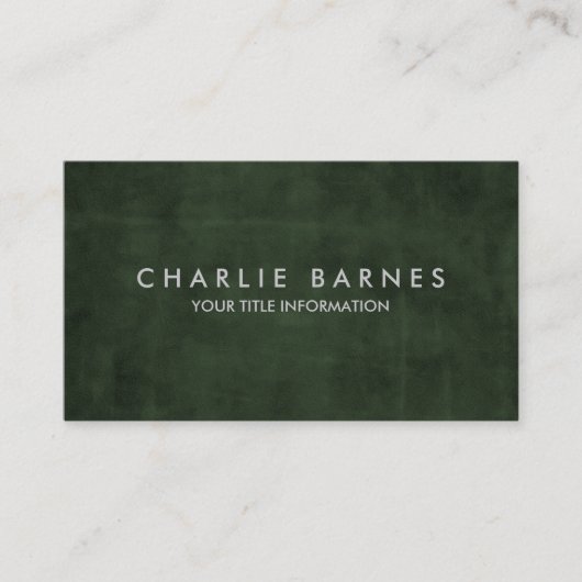 Green Grunge Business Card Visitenkarte (Vorderseite)