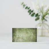 Green Grunge Business Card Visitenkarte (Stehend Vorderseite)