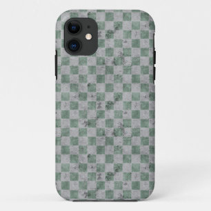 Green Grunge Checkerboard Case-Mate iPhone Hülle