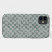 Green Grunge Checkerboard Case-Mate iPhone Hülle (Rückseite (Horizontal))