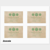 Green Grunge D20 Dice Gamer Save the Date Stickers (Blatt)