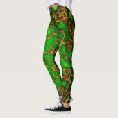 Green Grunge Fraktal Leggings (Links)