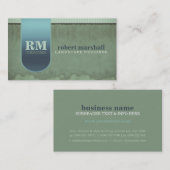 Green Grunge Garden Design Business Card Visitenkarte (Vorne/Hinten)