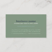 Green Grunge Garden Design Business Card Visitenkarte (Rückseite)