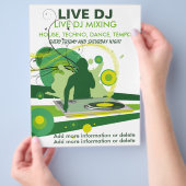 Green Grunge Live DJ Flyer (Hand)
