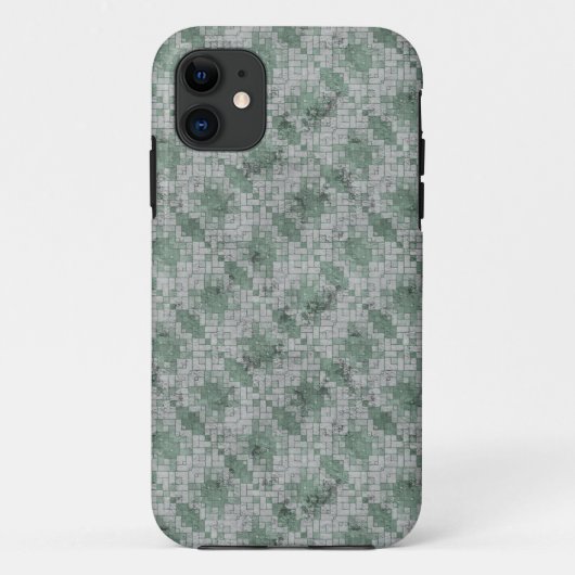 Green Grunge Mosaik Case-Mate iPhone Hülle (Rückseite)