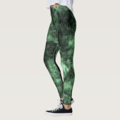Green Grunge Textured Spandex Leggings (Links)