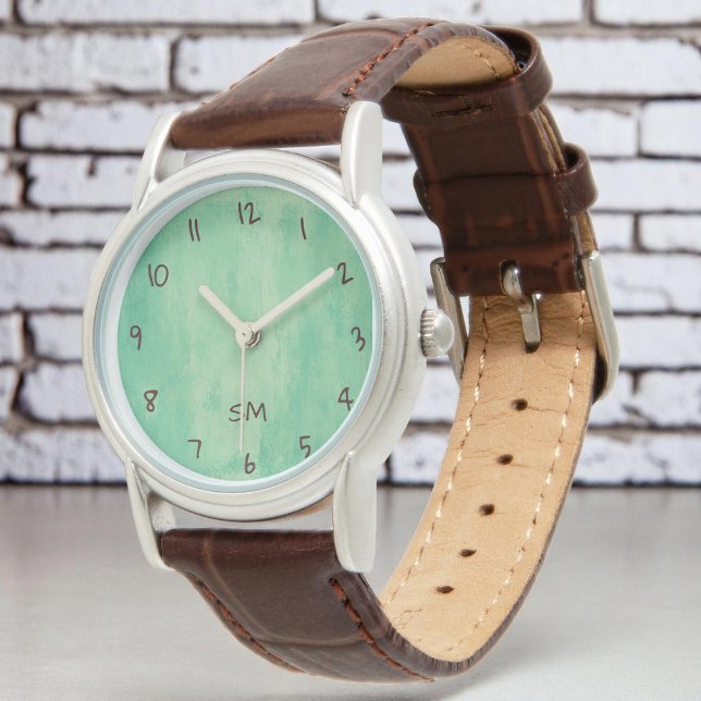 Green Grunge Watch Armbanduhr (Von Creator hochgeladen)