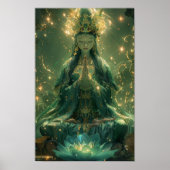 Green GuanYin Poster - Serenbuddhistisches Kunstwe (Vorne)