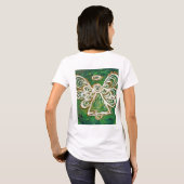 Green Guardian Angel Art Custom Holiday T - Shirt (Schwarz voll)
