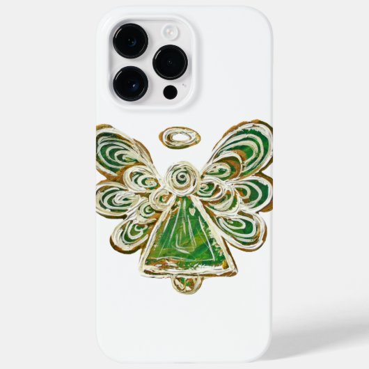 Green Guardian Angel Art Custom iPhone Case (Rückseite)