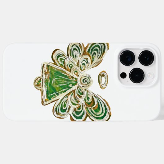 Green Guardian Angel Art Custom iPhone Case (Rückseite (Horizontal))