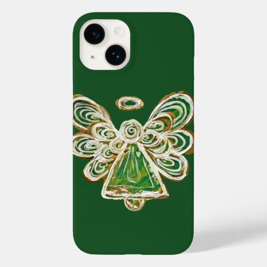 Green Guardian Angel Art Custom iPhone Case (Rückseite)