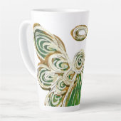 Green Guardian Angel Art Custom Latte Tasse Cup (Linke Ecke)