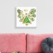 Green Guardian Angel Art Wrapped Canvas Malerei Leinwanddruck (Insitu (Wohnzimmer))