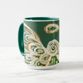 Green Guardian Angel Christmas Art Tasse Cups (Vorderseite Links)
