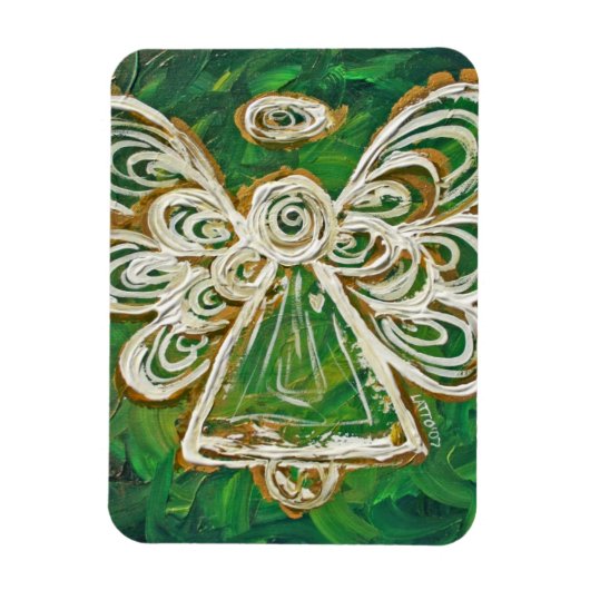 Green Guardian Angel Custom Magnet Art Malerei (Vertikal)