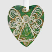 Green Guardian Angel Gabe Holiday Ornament (Vorderseite)