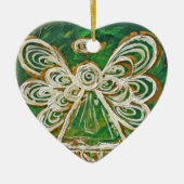 Green Guardian Angel Keramik Ornament (Vorne)