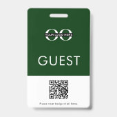 Green Guest Abzeichen mit benutzerdefiniertem Logo Ausweis (Rückseite)