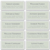 Green Guest Address Labels ORDER 6" oder 8"! (Vorderseite)