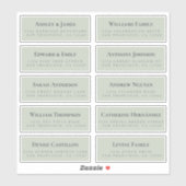 Green Guest Address Labels ORDER 6" oder 8"! (Blatt)