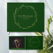 Green Guest Book Wreath Foil Gästebuchangebot Gästebuch
