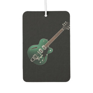 Green Guitar Air Freshener Autolufterfrischer